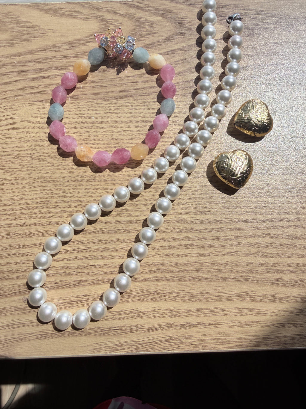 Mixed Pastel Jade & Swarovski Crystal Bracelet – Blue Edition