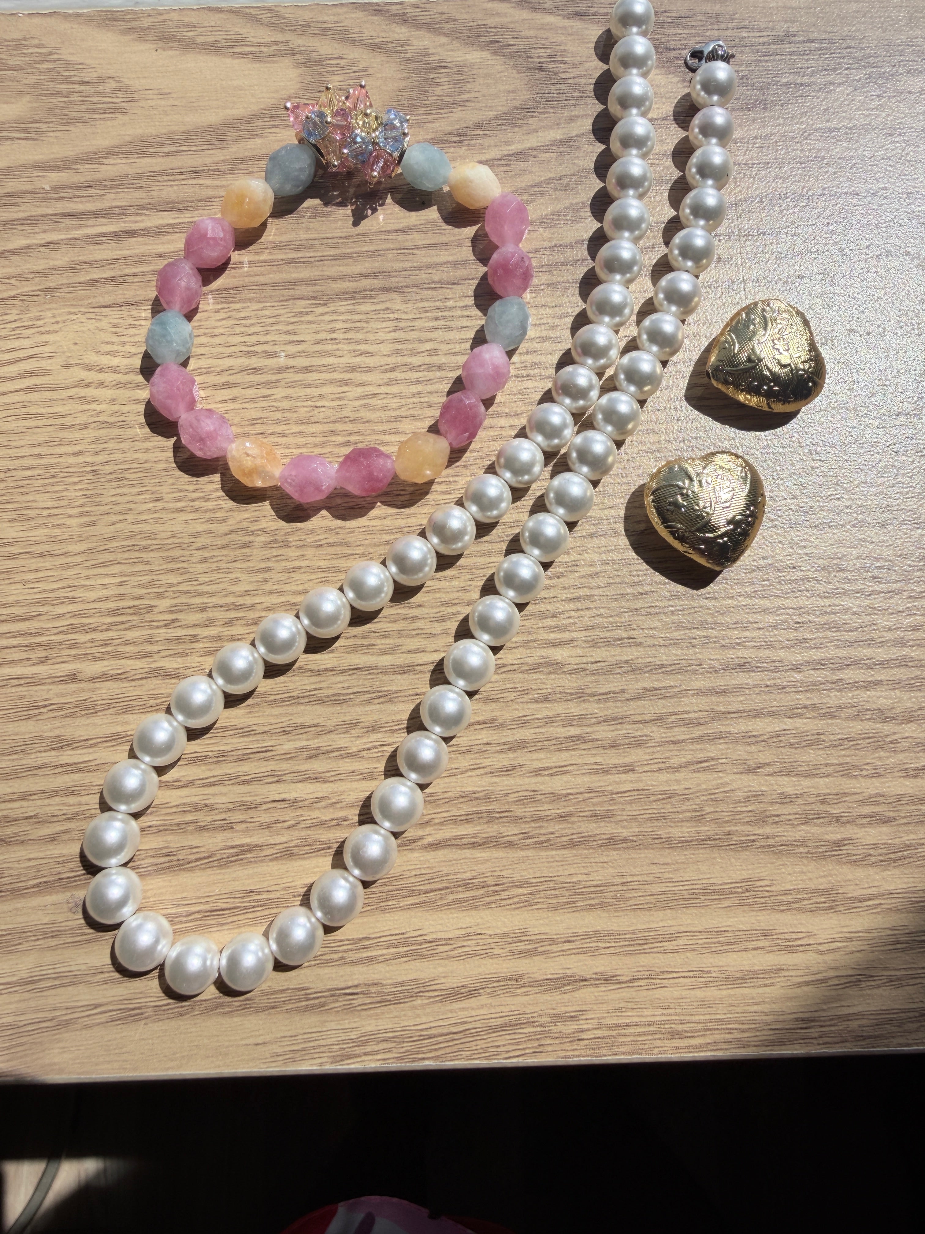 Mixed Pastel Jade & Swarovski Crystal Bracelet – Blue Edition