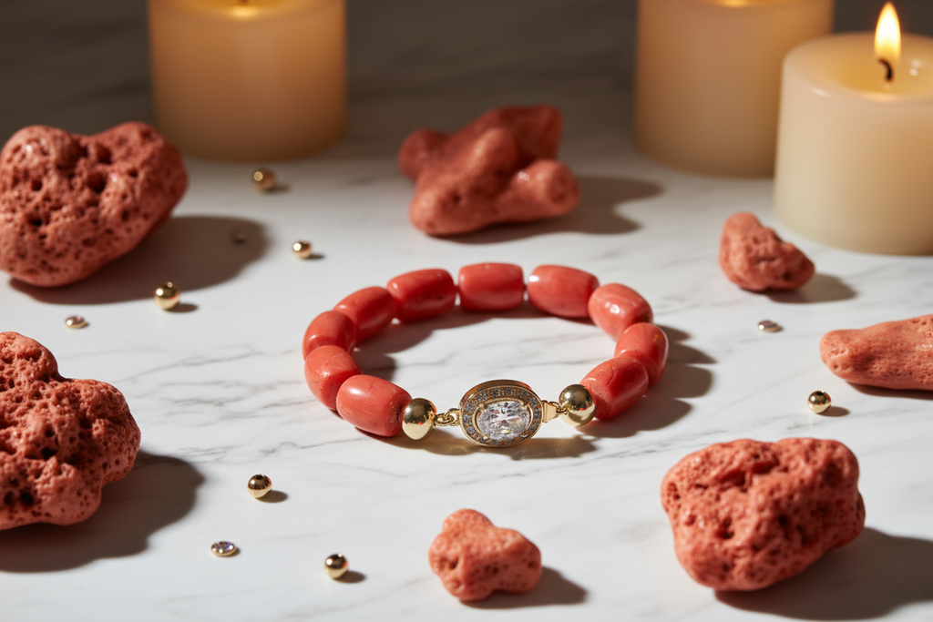 Coral Barrel Flat Lay