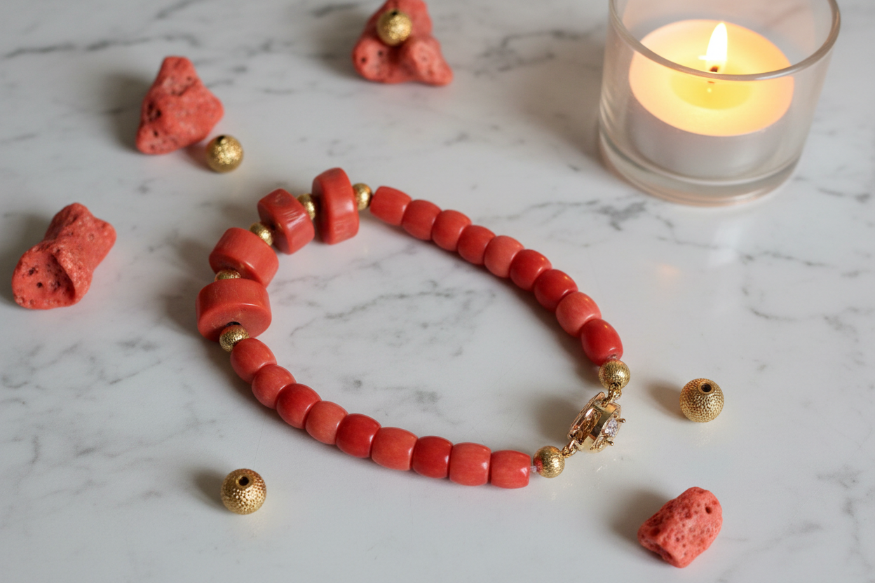 Coral Disc Flat Lay