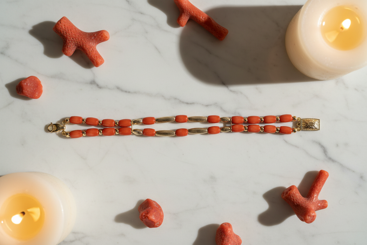 Coral Tube Flat Lay