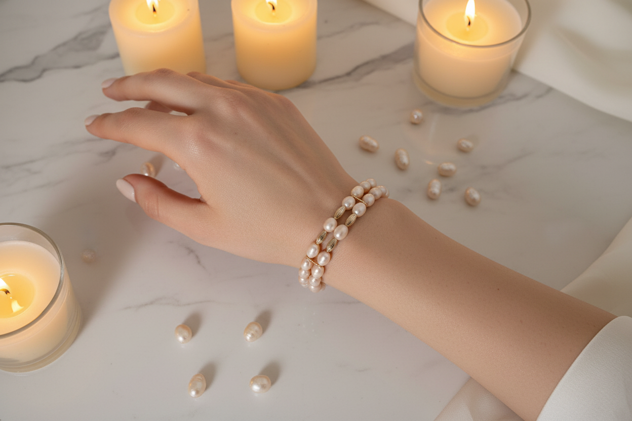 Freshwater Pearl Bracelet Editorial