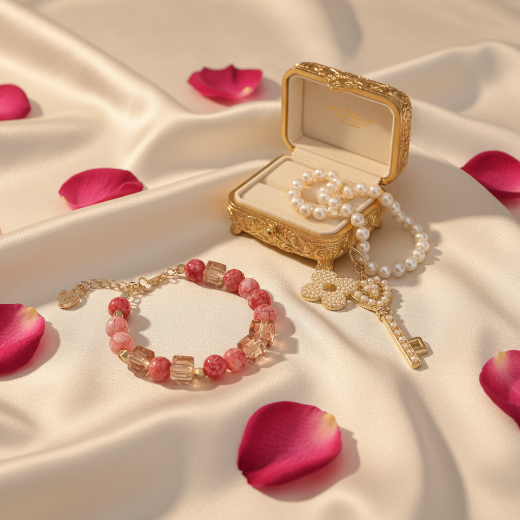 Key to My Heart Charm Bracelet - Lifestyle Shot