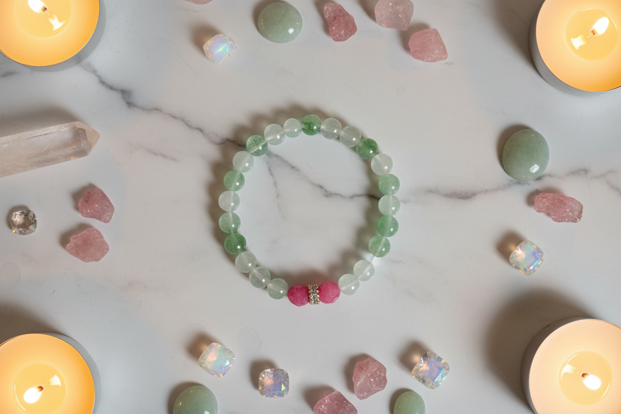 Mint Green Jade Flat Lay